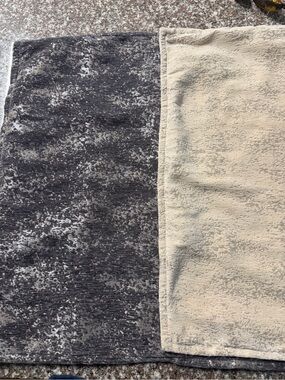 Neutral Two-Tone Chenille Pillow Cover - Gray and Cream